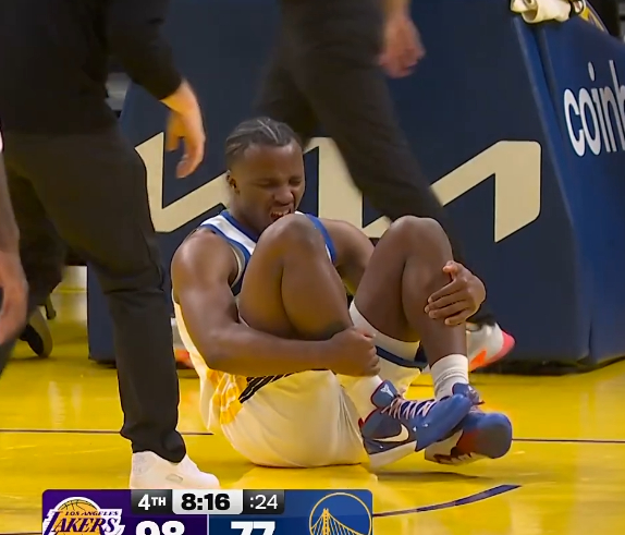 勇士又受伤一位  莱克尔看他疼痛的样子 🙏 湖人vs勇士