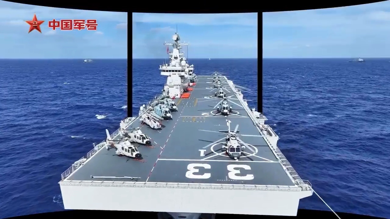 33安徽舰编队大场面(舰载机等)。 ​​​