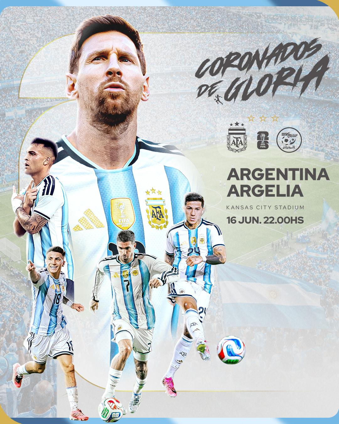🗒️2026美加墨世界杯小组赛首轮
⚽阿根廷🆚阿尔及利亚
⏰北京时间6月17