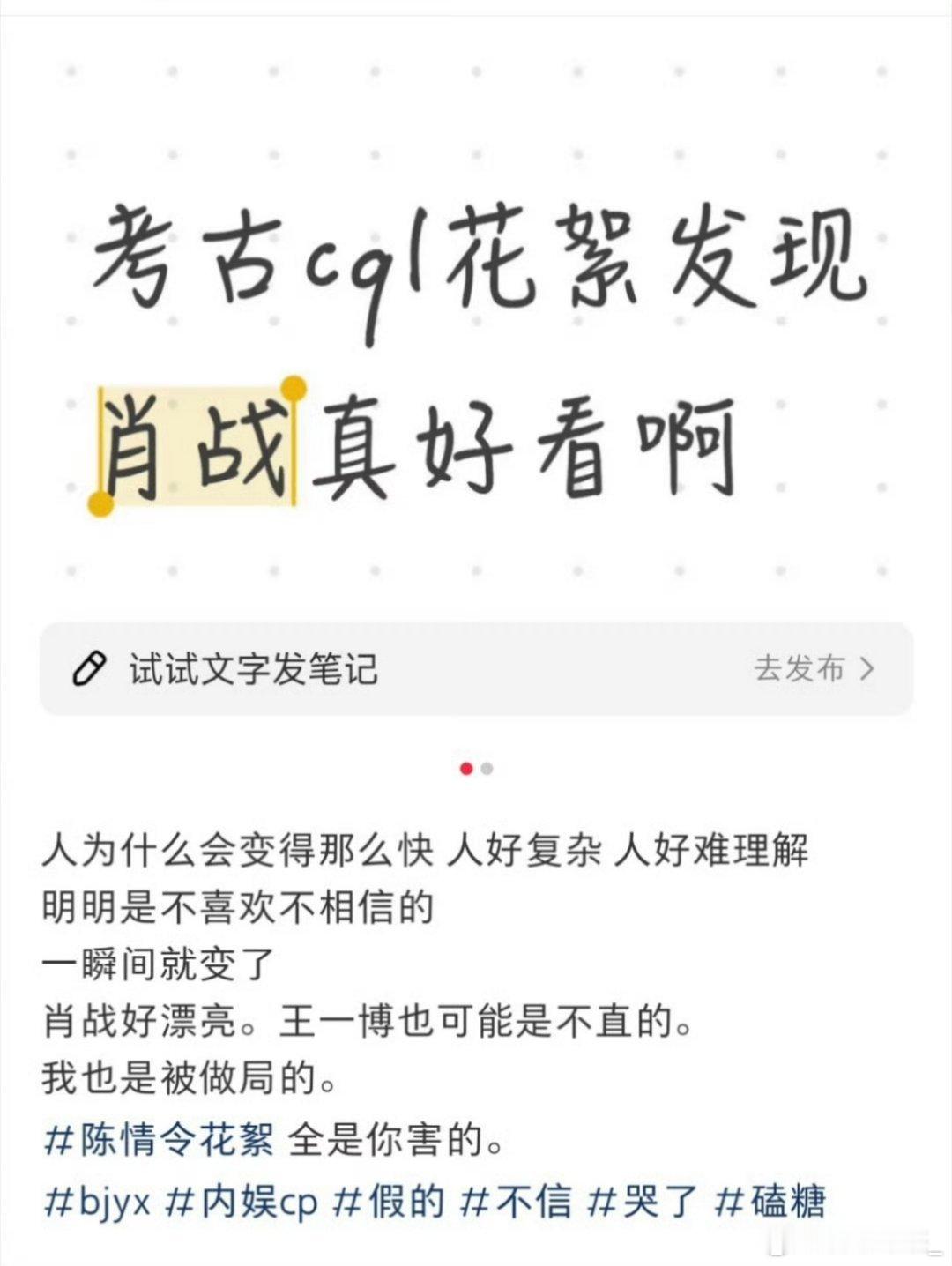 《肖战好漂亮》《王一博也可能是不直的》 
