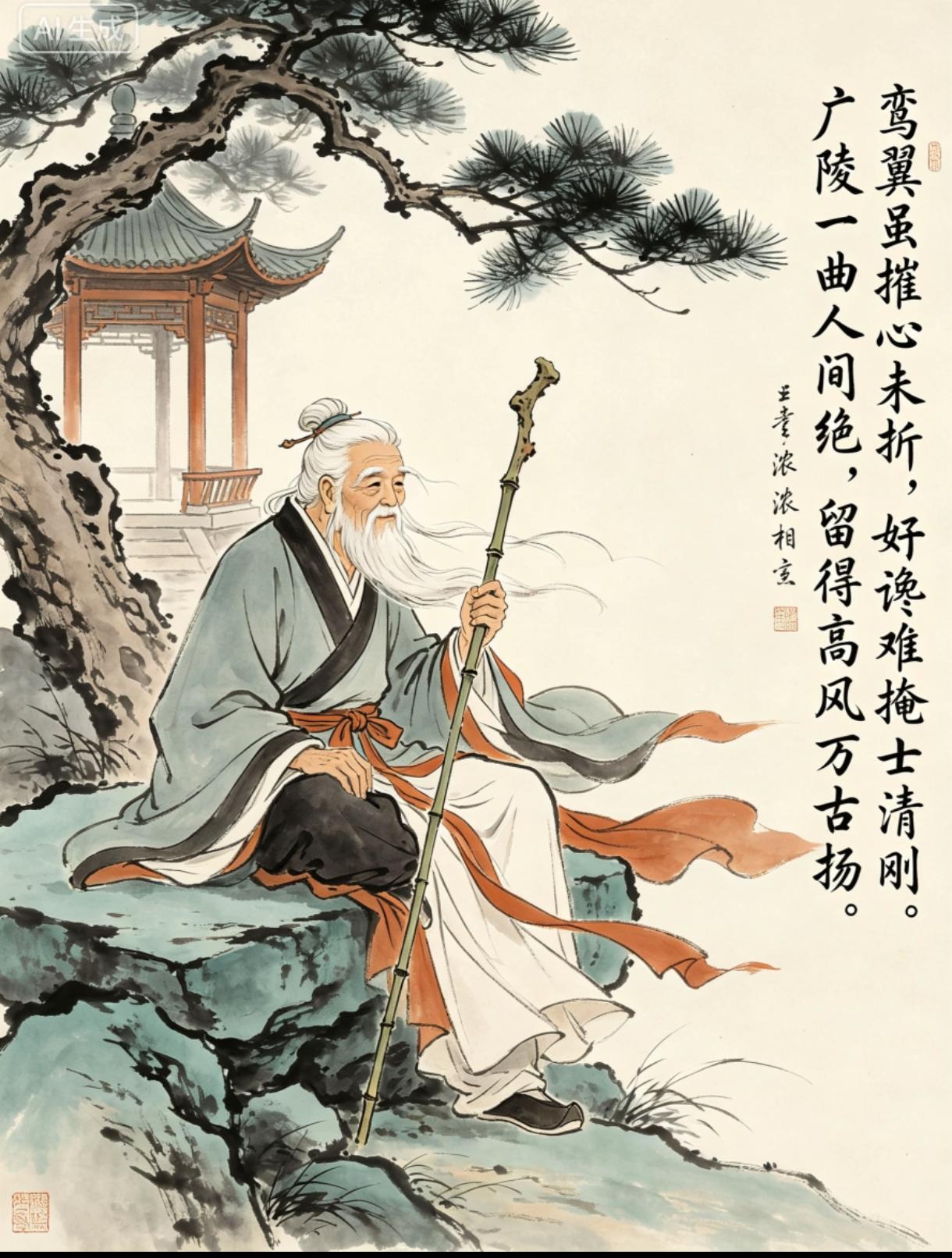 小故事
   构   陷
 
话说魏晋时期，
有位名士嵇康，
身高七尺八寸，
合