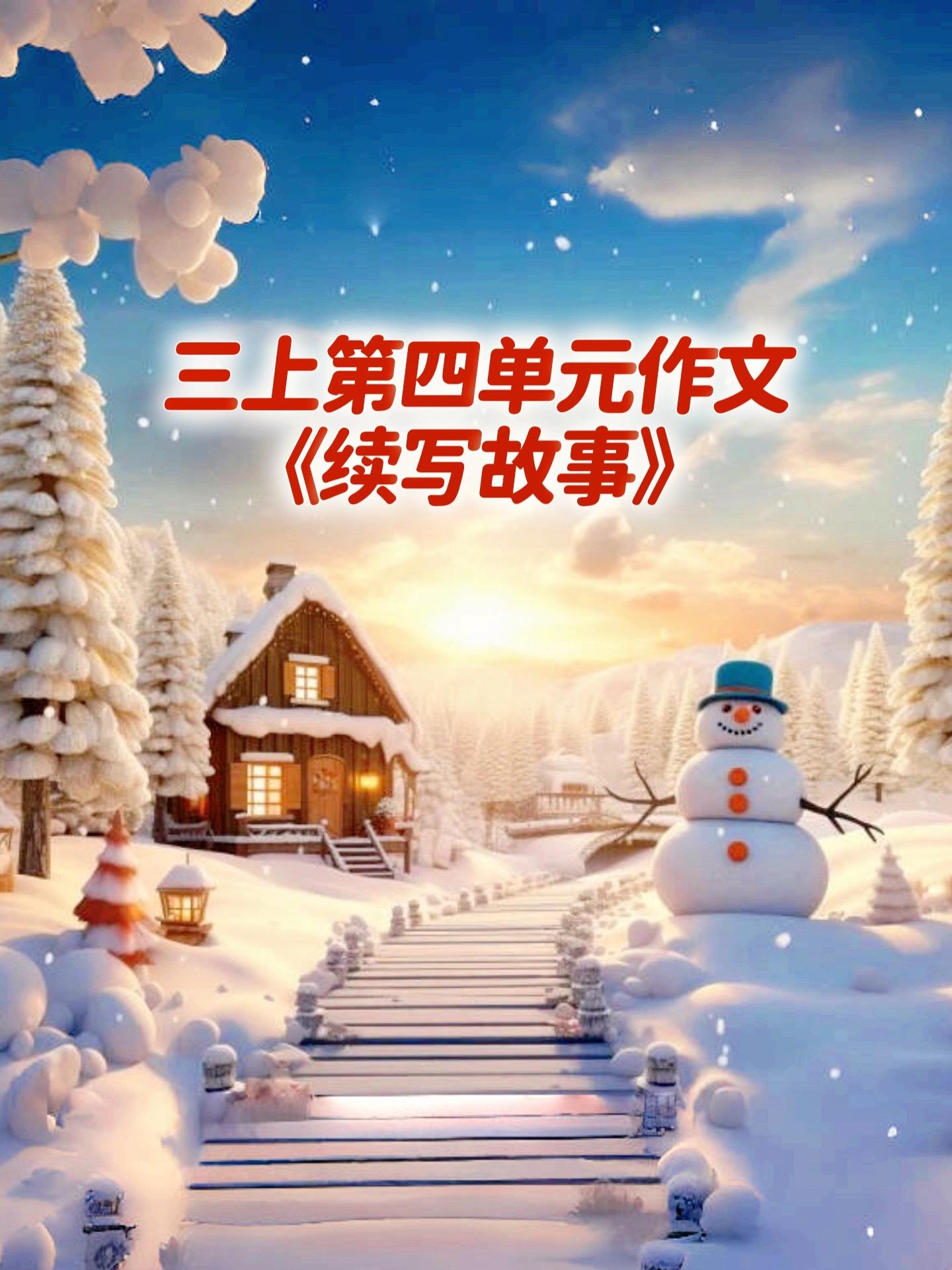 《续写故事》 优秀范文。宝妈们，小学三年级上册第四单元作文《续写故事》