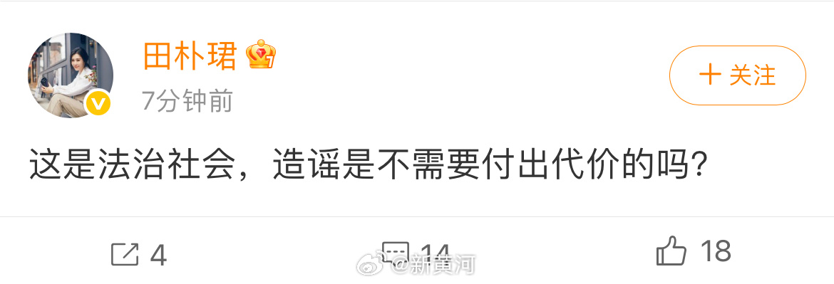 #田朴珺回应王石被抓传闻#这是法治社会，造谣是不需要付出代价的吗？ 