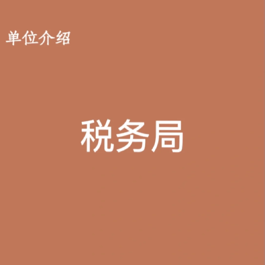 宝子们，这是税务局