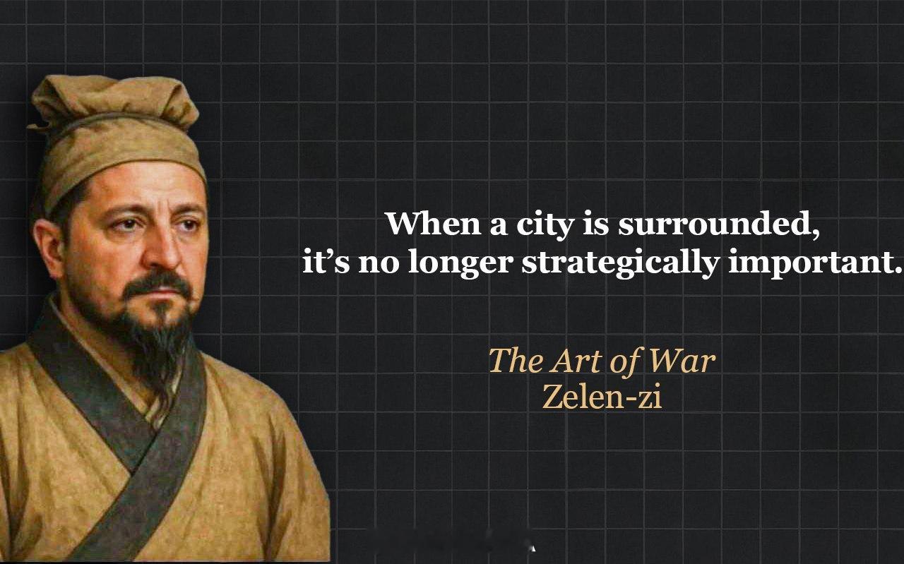 "当一座城市被包围时，它就不再具有战略重要性“-----《泽子兵法》 