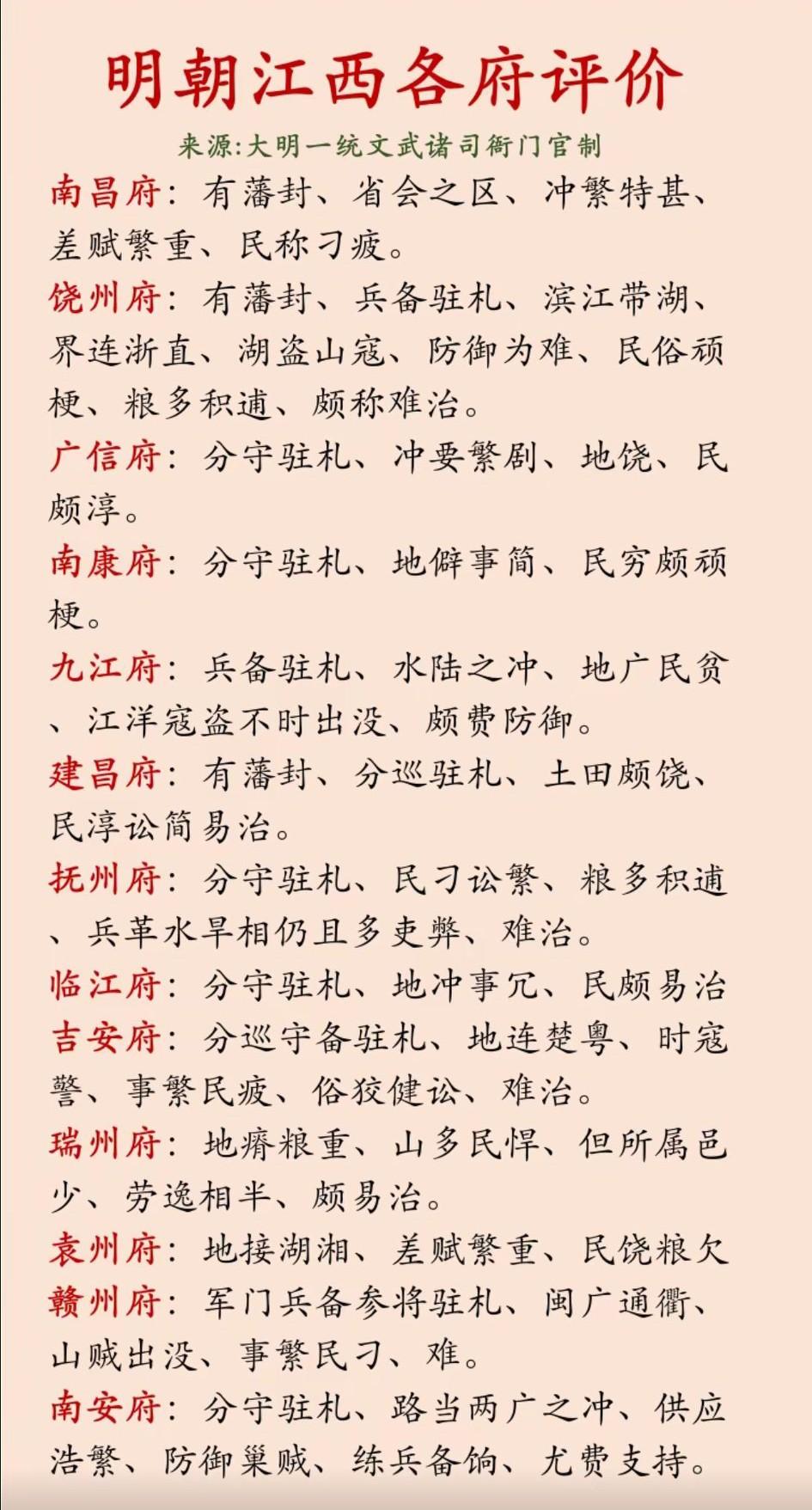江西老表考试特别厉害，🉑明朝官方认证，老表太难管了！[大笑]
   据《大明一