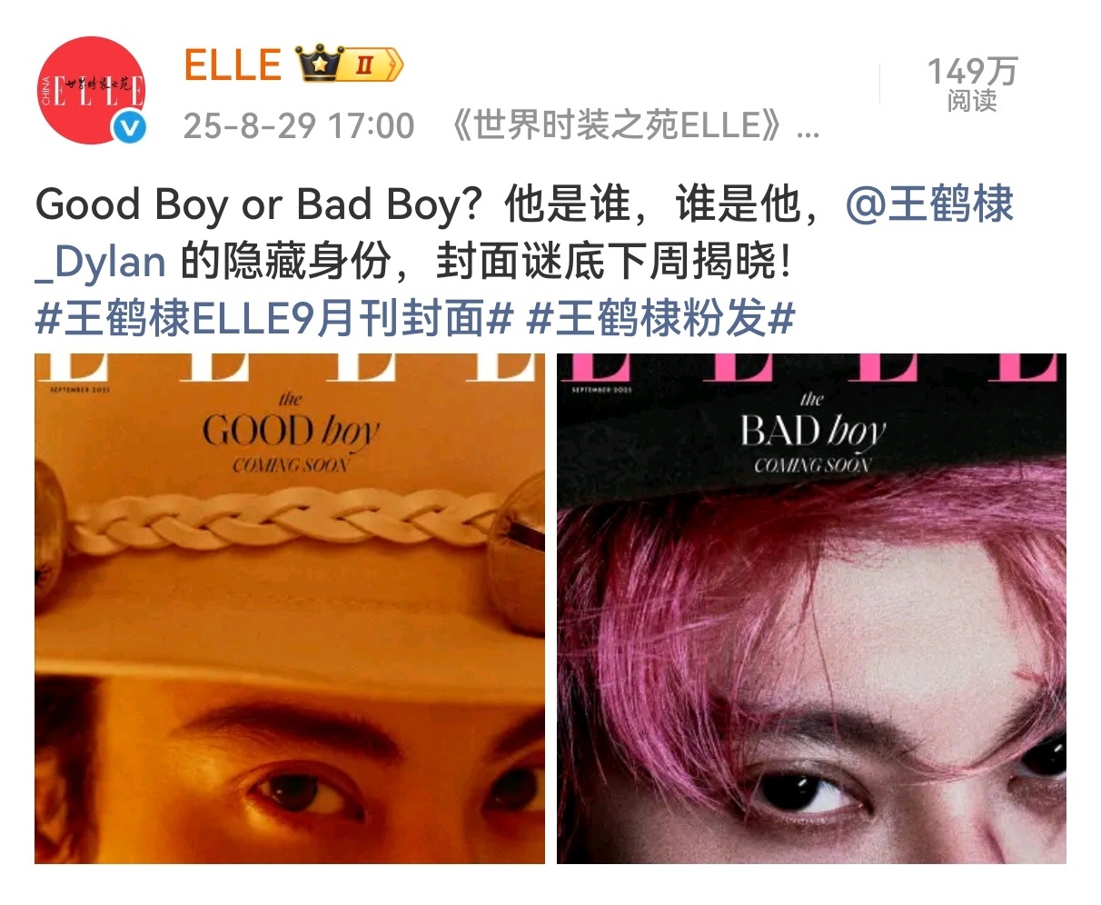 Elle你也被我棣亦正亦邪，矛盾又迷人的魅力折服了吧。。。Good Boy or