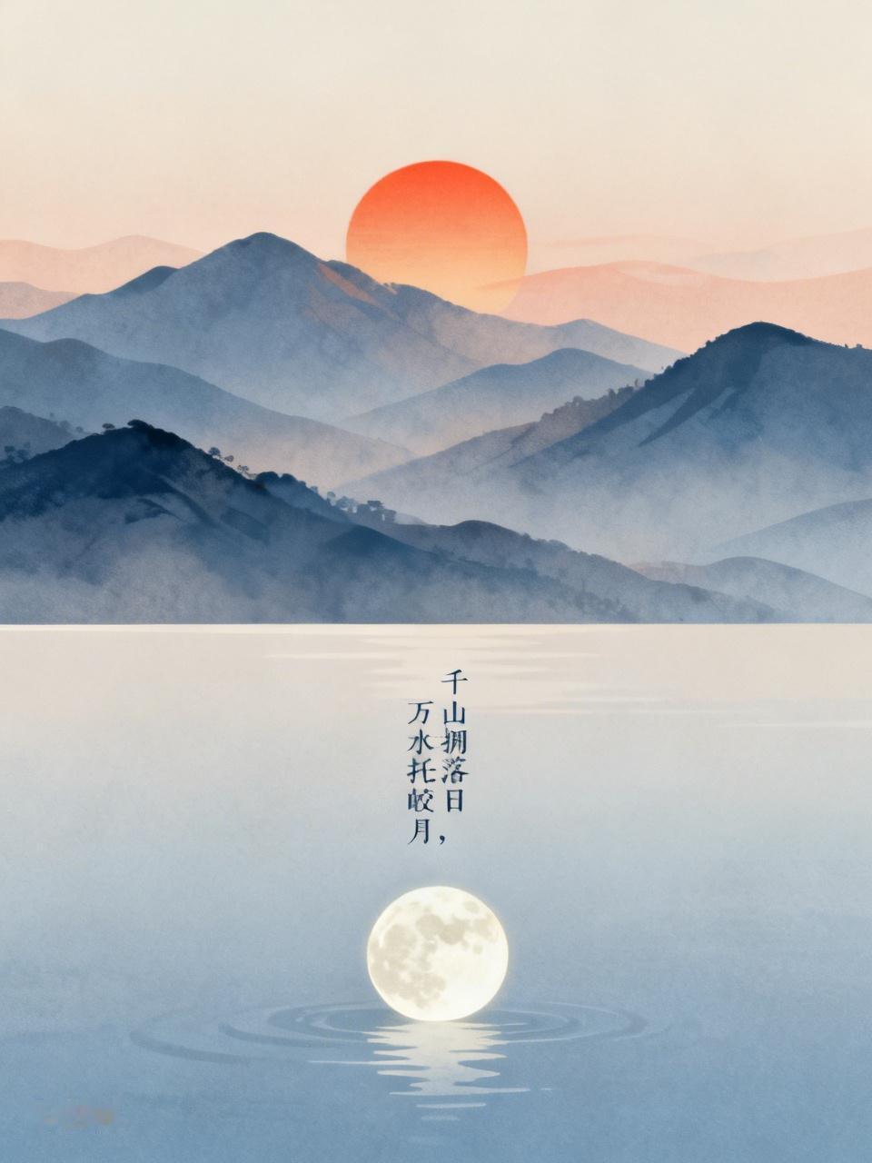 万水托晈月。