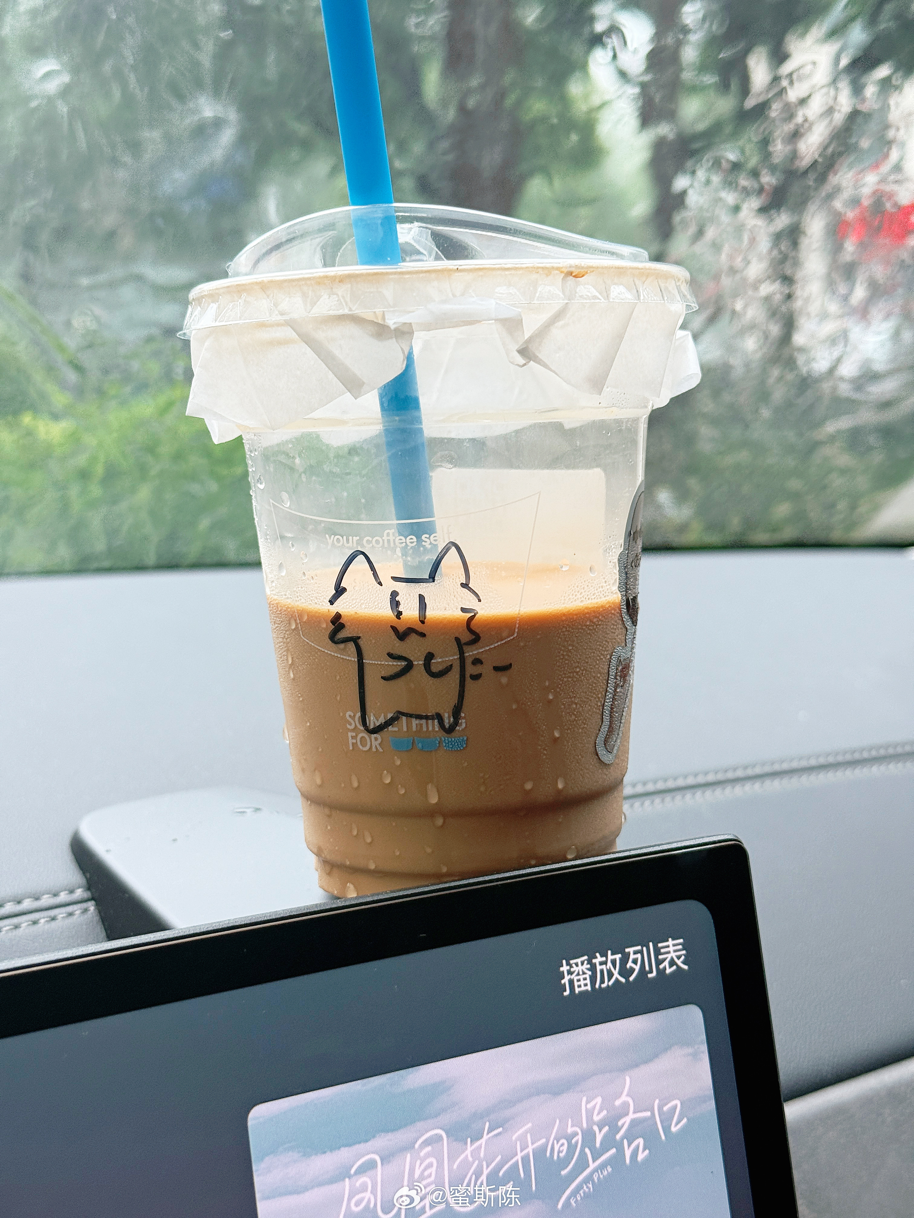 好久没喝了，今天下午外出有事，点一杯带着。两点多，状态不好，雨下不停。四点多，还