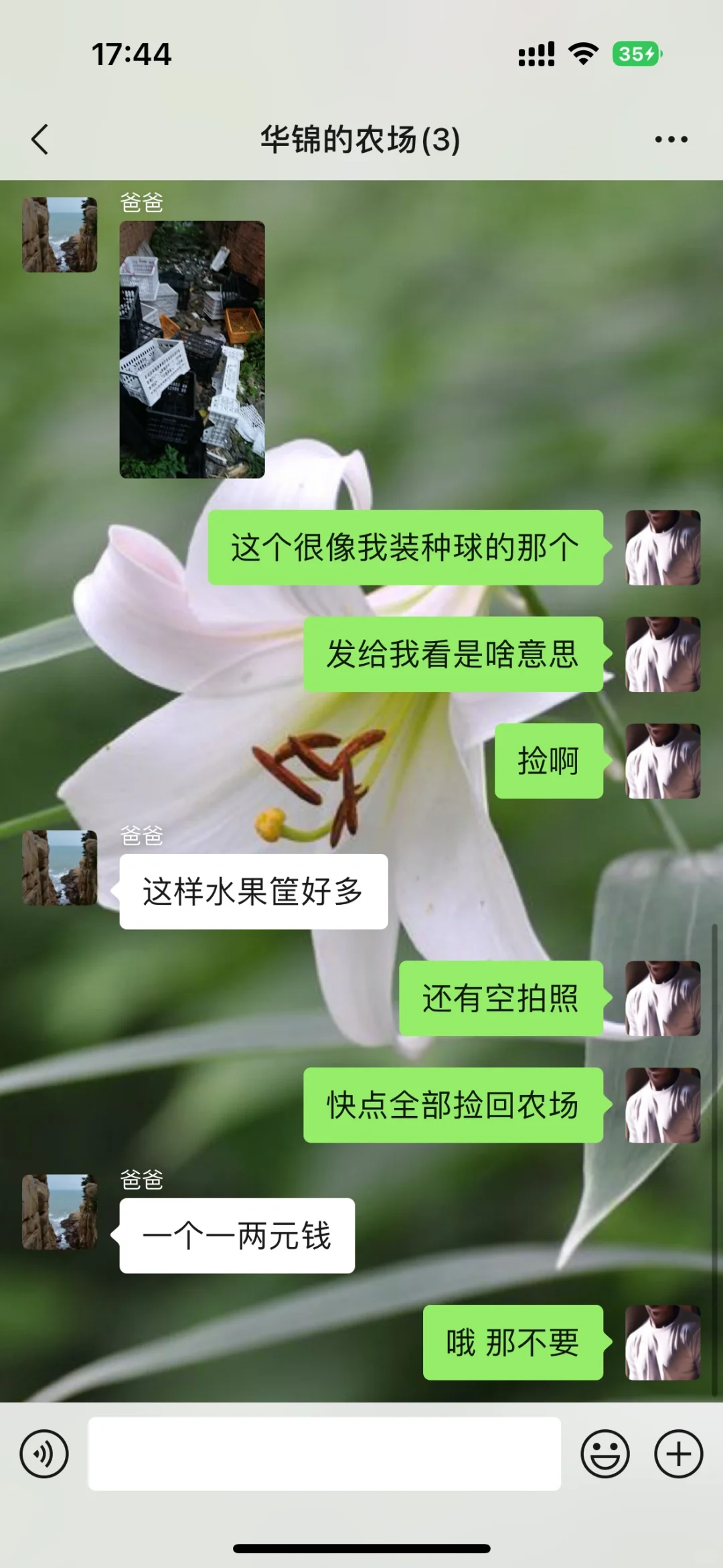 一块钱一个水果筐都舍不得买，装什么农场主
