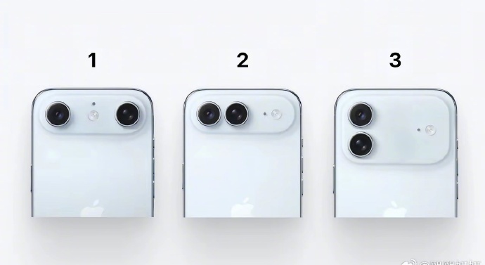 网传的iPhone Air三种外观设计风格，你更喜欢哪种？
