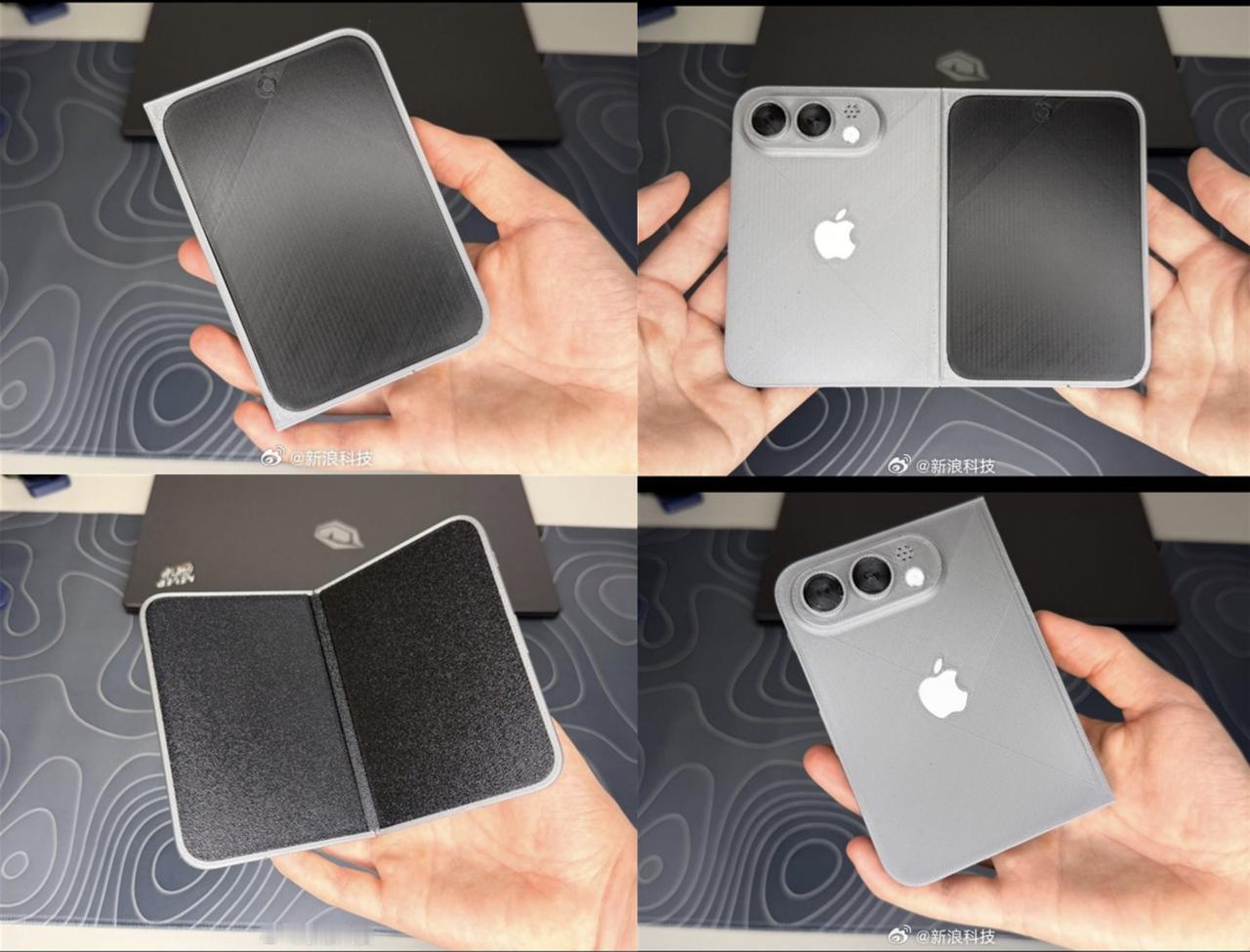 iPhone Fold外观，外屏约为5.3英寸，展开内屏约7.7英寸左右

华为