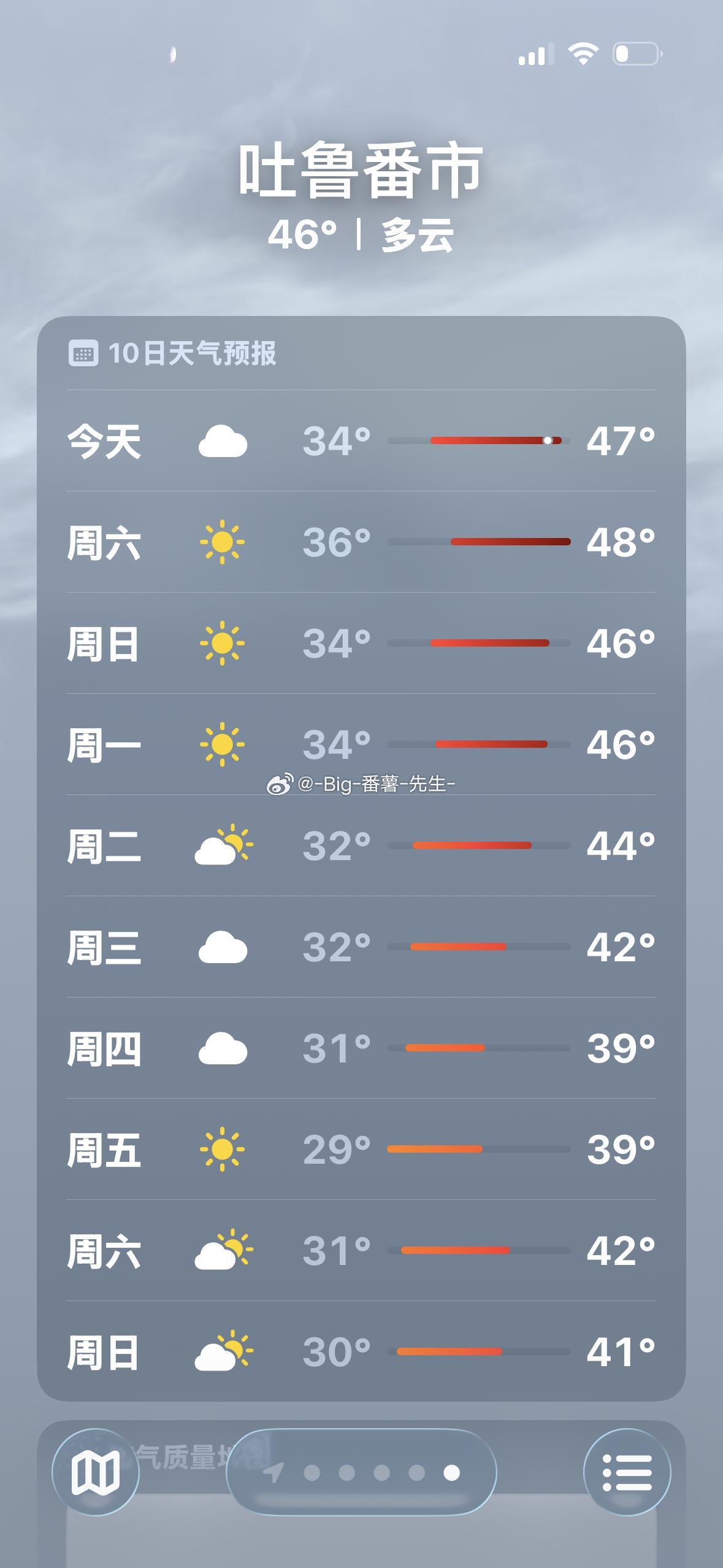 新疆也太热了吧？天天四十多度，怎么活？吓死了，新疆的朋友你们还好吗？广州我印象中