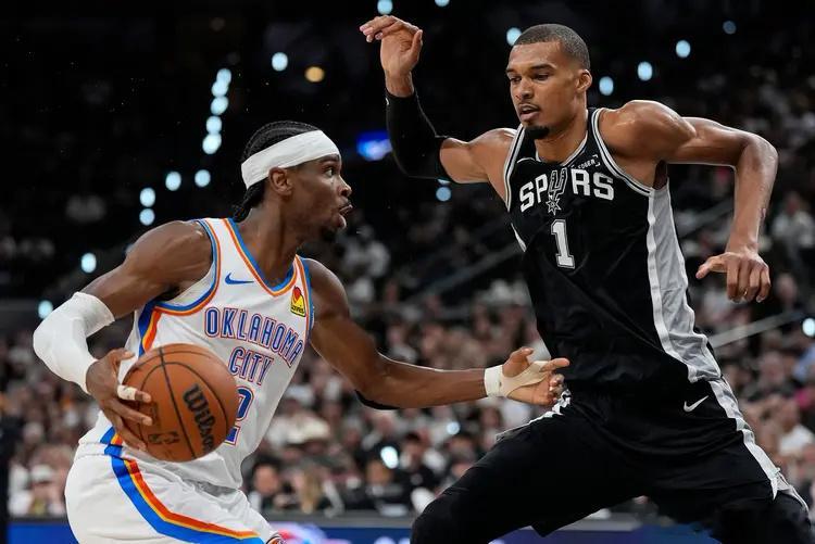NBA  抢七！马刺大胜3-3雷霆 文班亚马28+10SGA15分NBA季后赛继