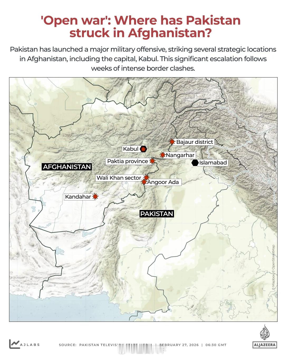 巴基斯坦与阿富汗塔利班政府之间的冲突已被双方官方明确描述为公开战争 巴阿冲突最新