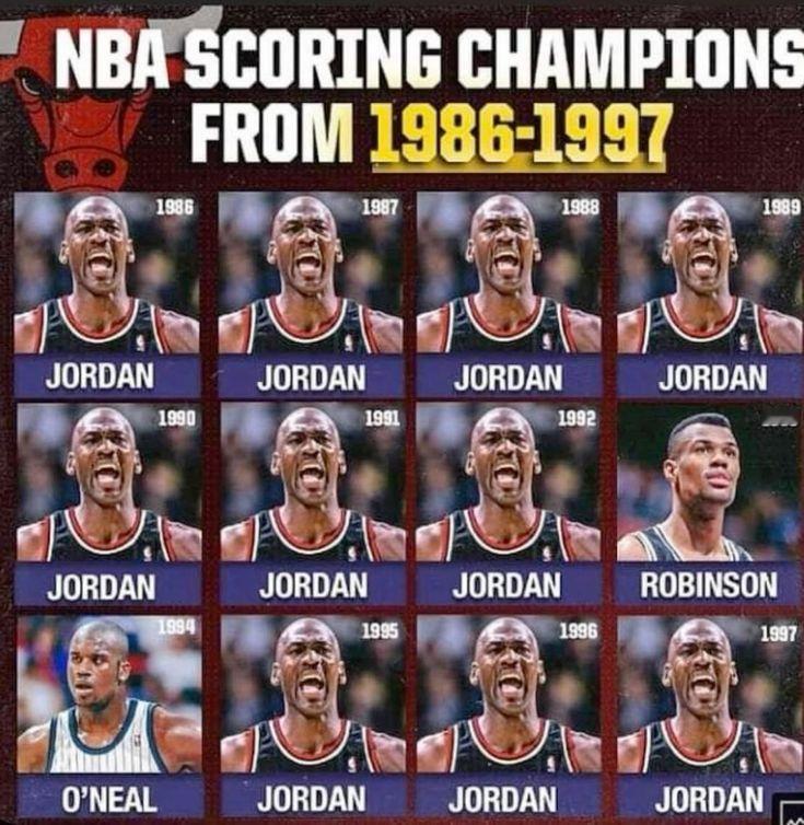 1986-1997年的NBA得分王，差点儿都是一个人[doge][doge] ​