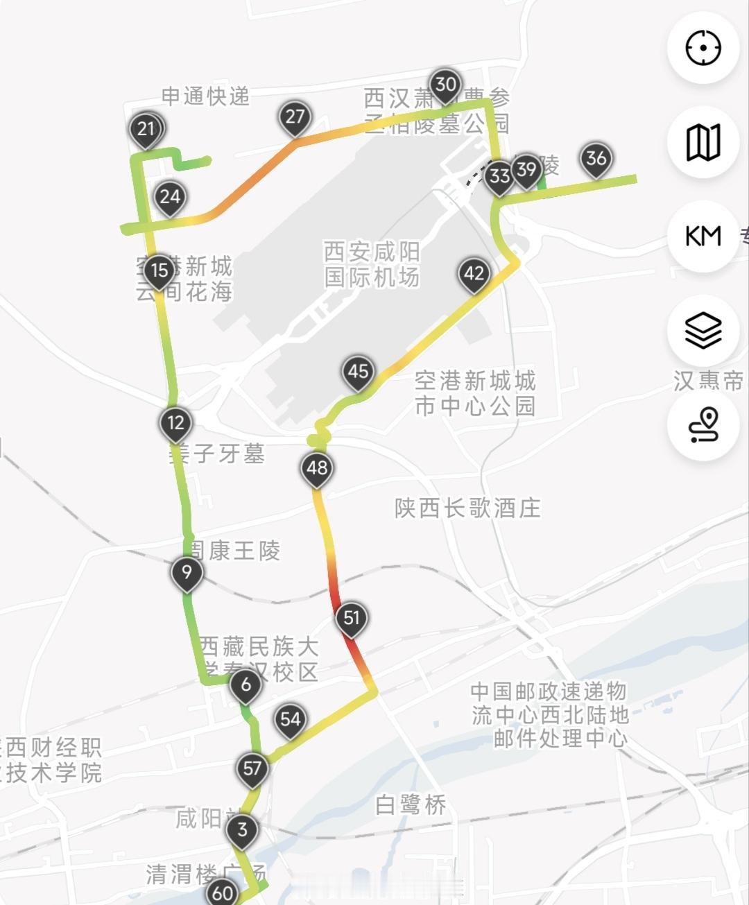 绕着机场骑一圈

连续几天没有骑行了，昨天在家，就感觉浑身无力哈。昨晚就想好了，
