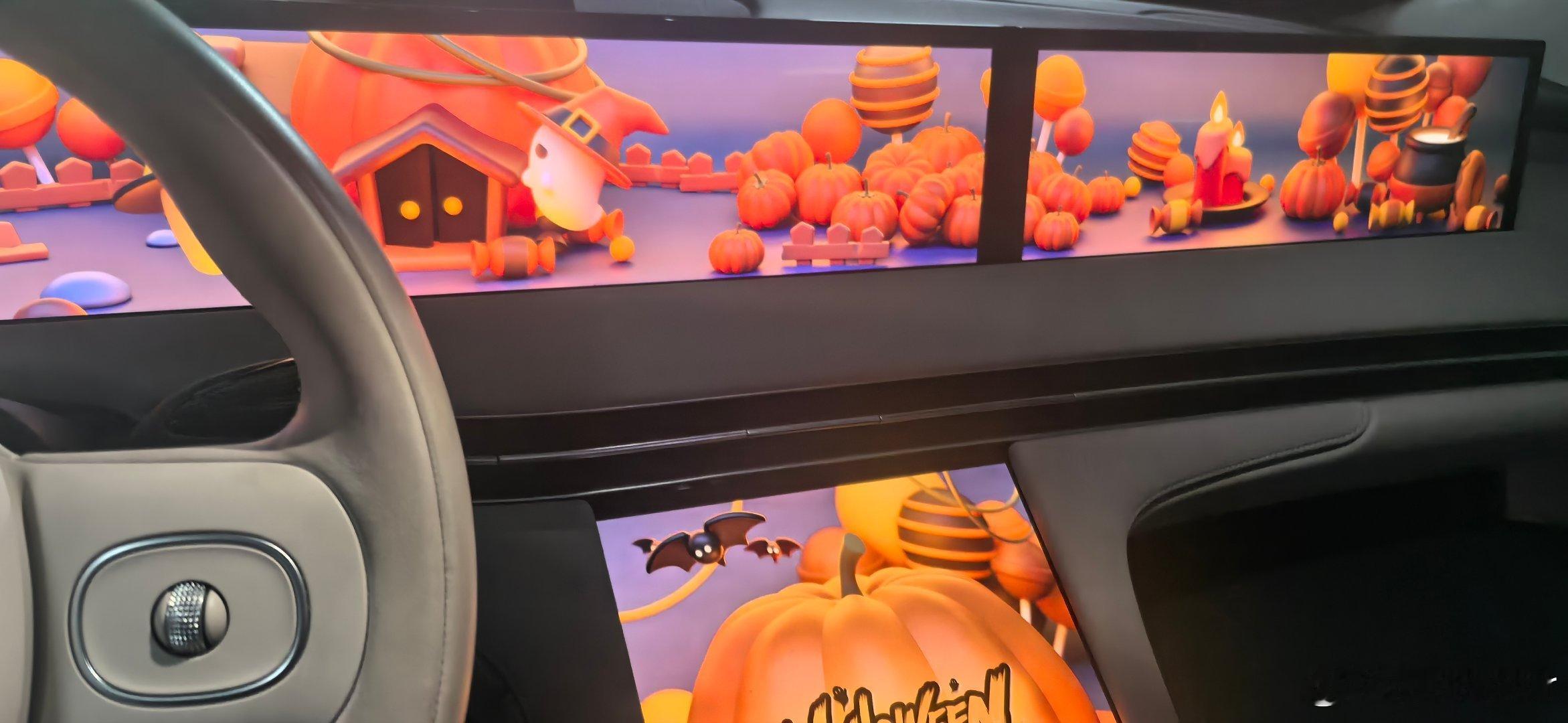 汽场全开大v聊车 这破具喜庆的万圣节开机动画[赞][赞][赞]跟传统车子的座舱相