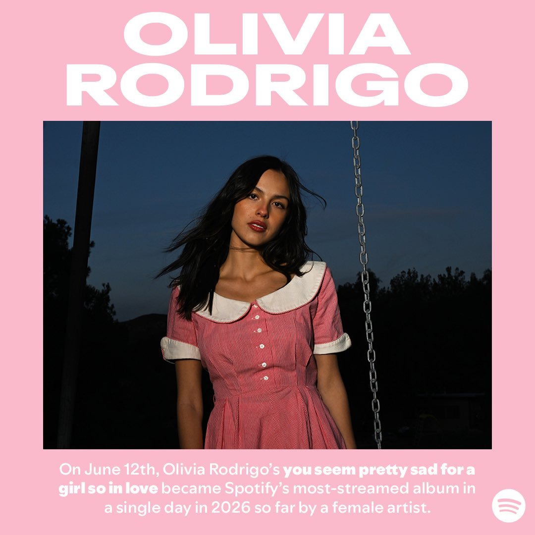 Spotify 发文，Olivia Rodrigo 第三张录音室专辑『you s