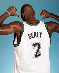 Kevin Garnett representing his dear frie