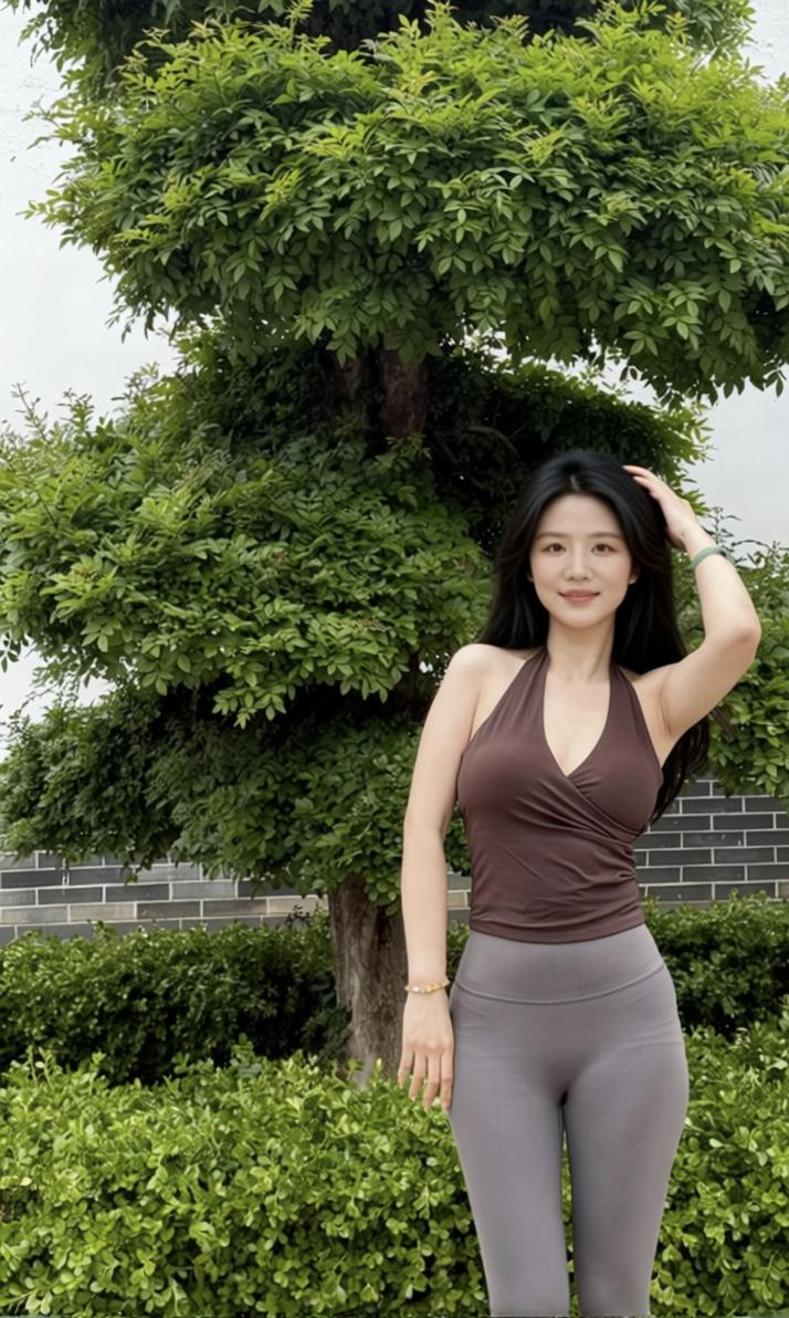 家人们，终于悟了！现在出门逛街都不爱穿牛仔裤了，这套瑜伽裤穿搭简直是懒人福音！