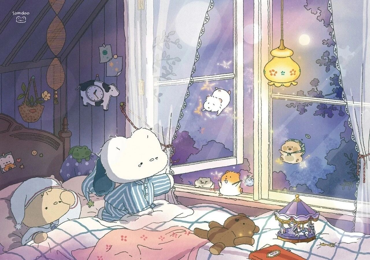 盛夏壁纸大放送动漫仲夏狂欢季艺术插画素材 | 솜두 somdoo治愈系美学