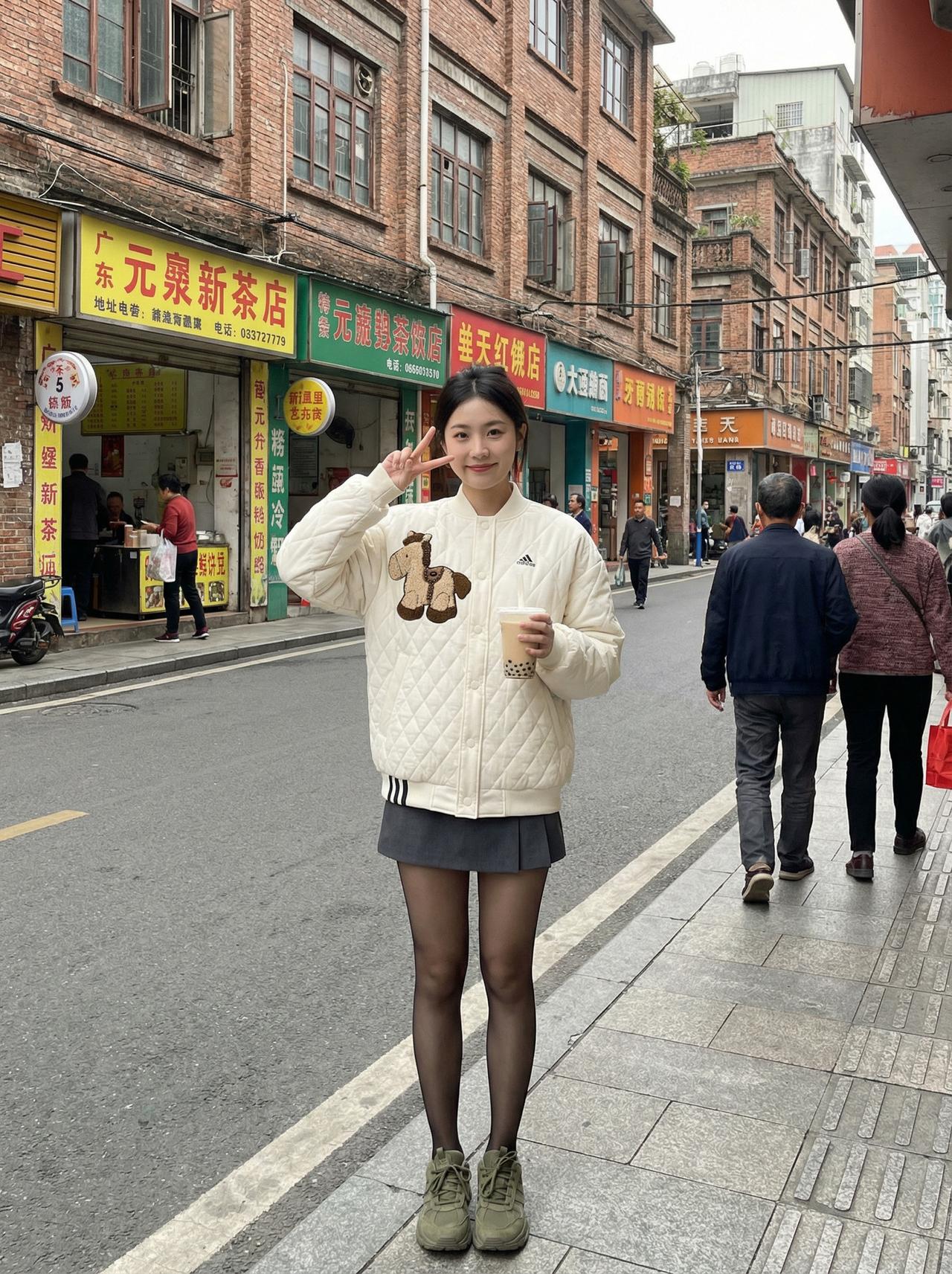 Adidas米白色马形贴布棒球服 🐴|||这件adidas棒球服太可爱了！米白