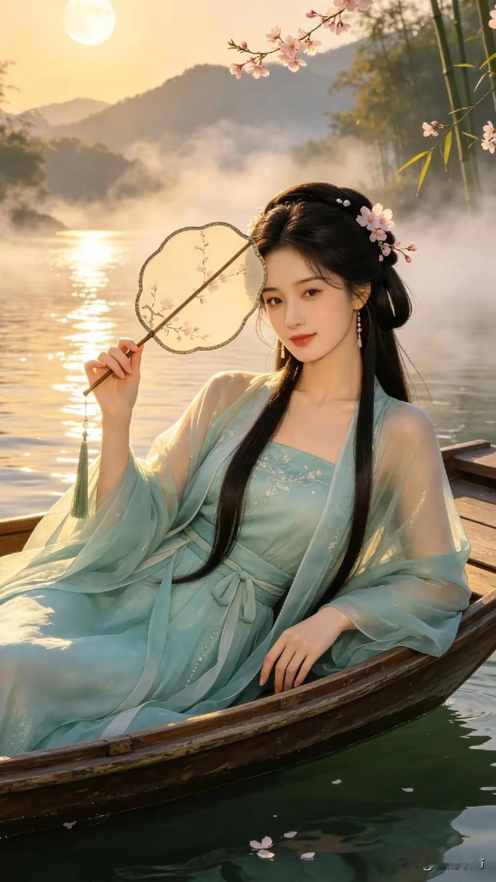 下联：一江明月醉春烟
上联：满船晶莹压星河
此联意境优美，明月春烟与晶莹星河相映