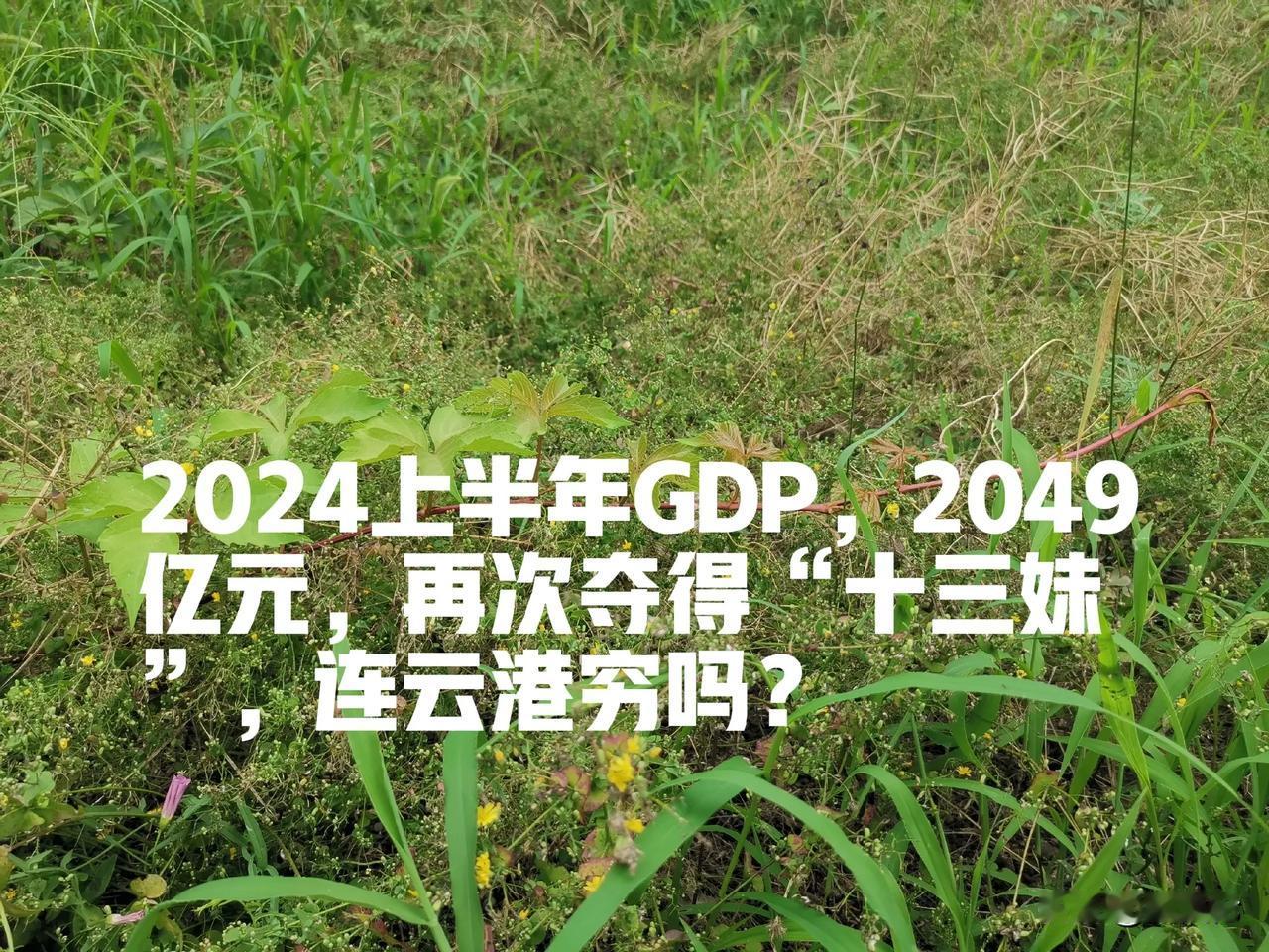 2024上半年，连云港GDP，2049亿元，再次夺得“十三妹”。
或许你会说，连