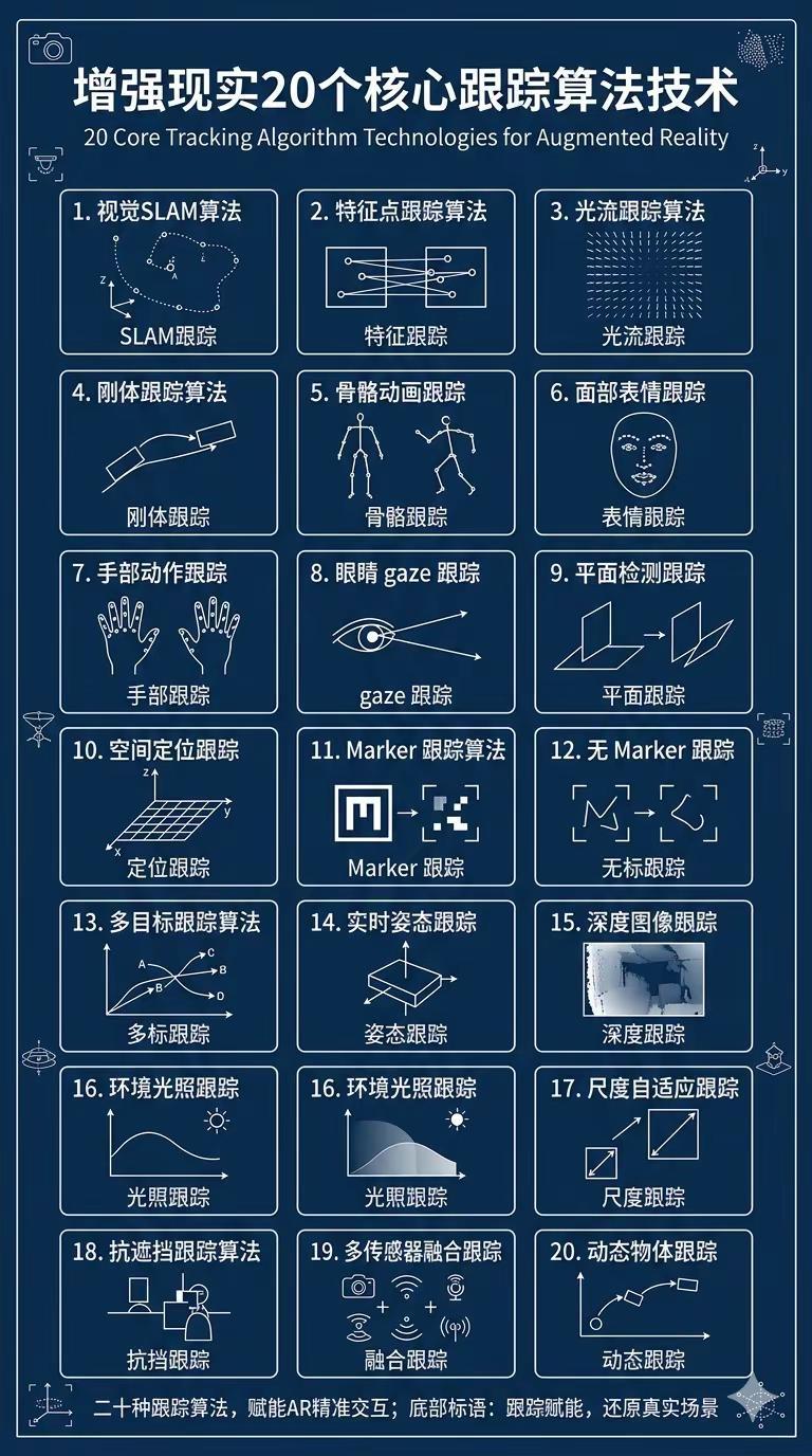 增强现实20个核心跟踪算法技术 。20个跟踪算法如何让AR稳如磐石，这20个算法