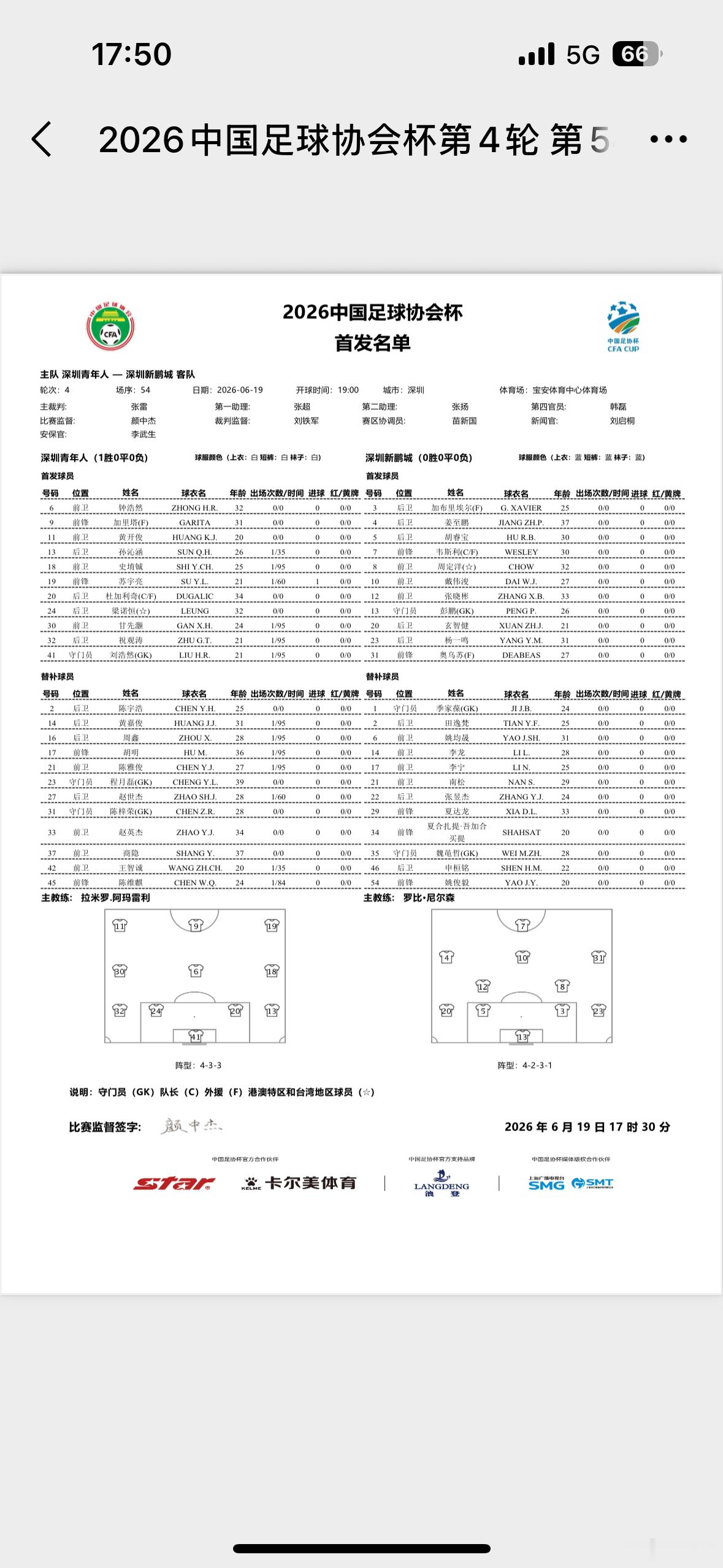 深圳新鹏城2026中国足协杯 深圳青年人vs深圳新鹏城首发名单。深圳新鹏城3外援