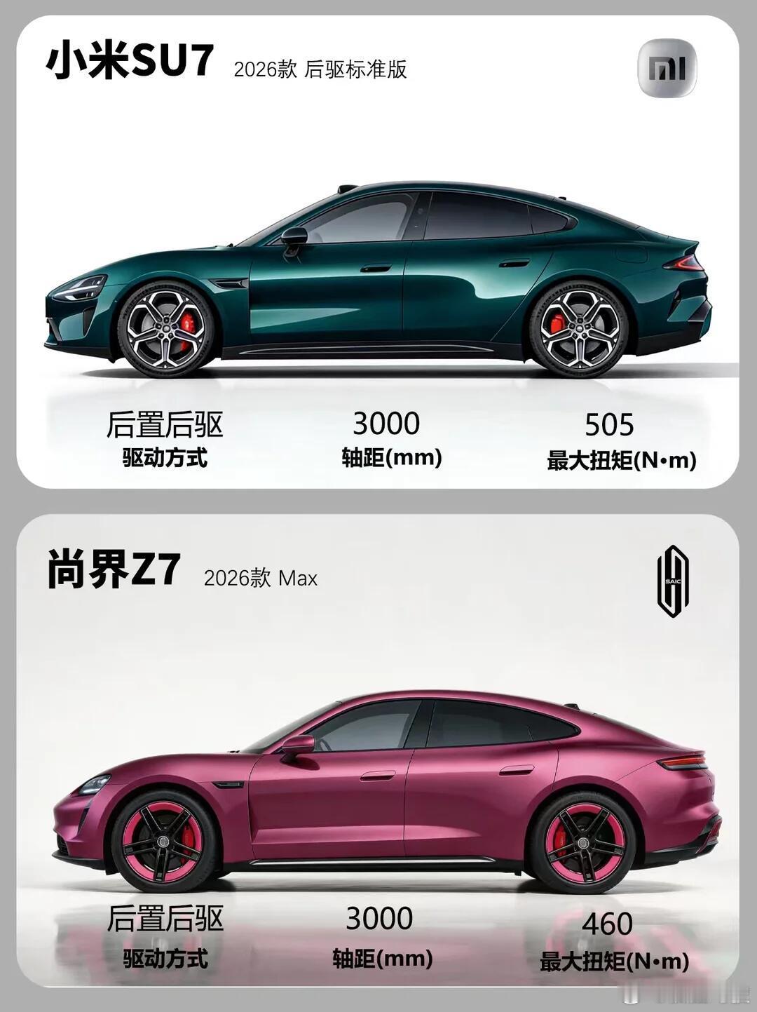 20万级纯电轿跑的巅峰对决来了！小米SU7和尚界Z7定价几乎持平，前者是三厢轿跑