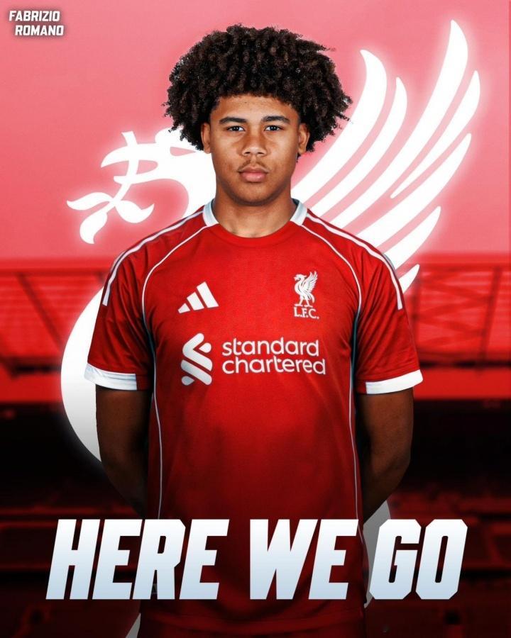 Here We Go！罗马诺：利物浦将于2026年夏签下17岁奥地利中卫恩杜奎。