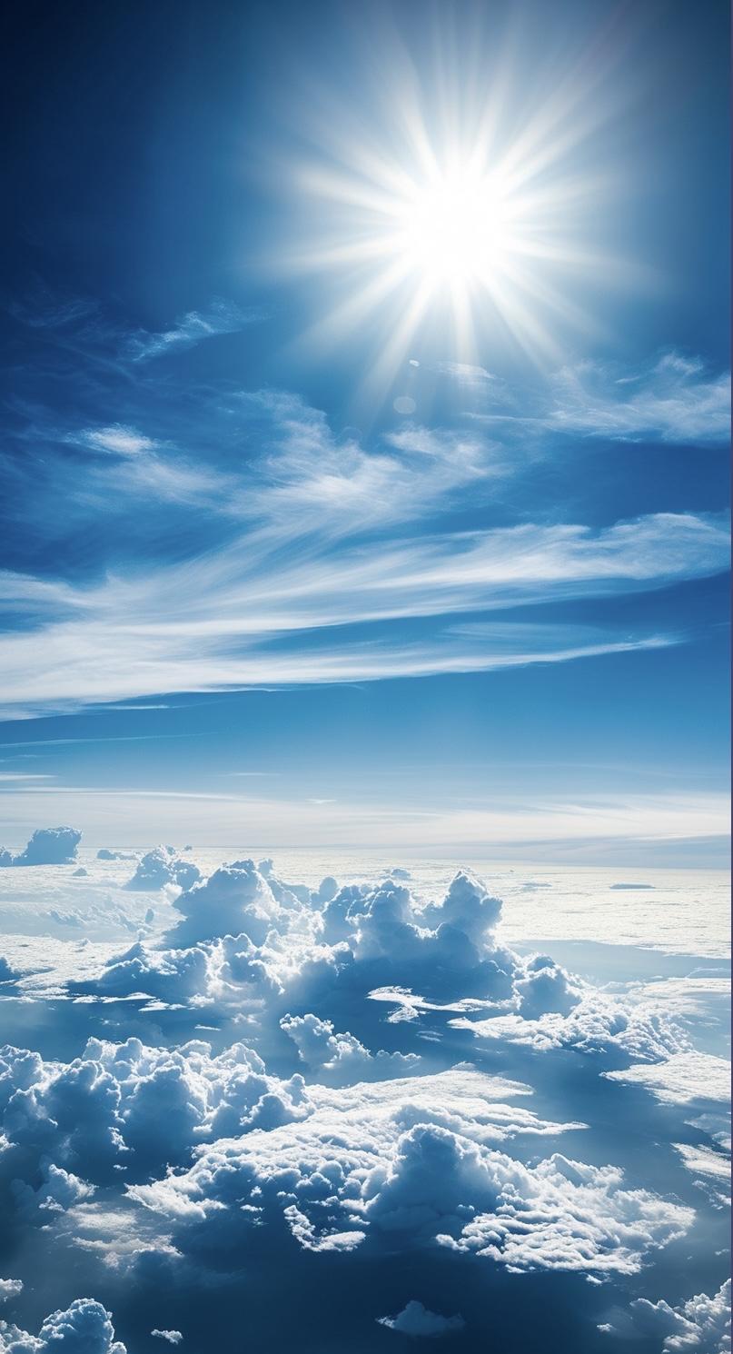 分享一张蔚蓝的天空配大海照片