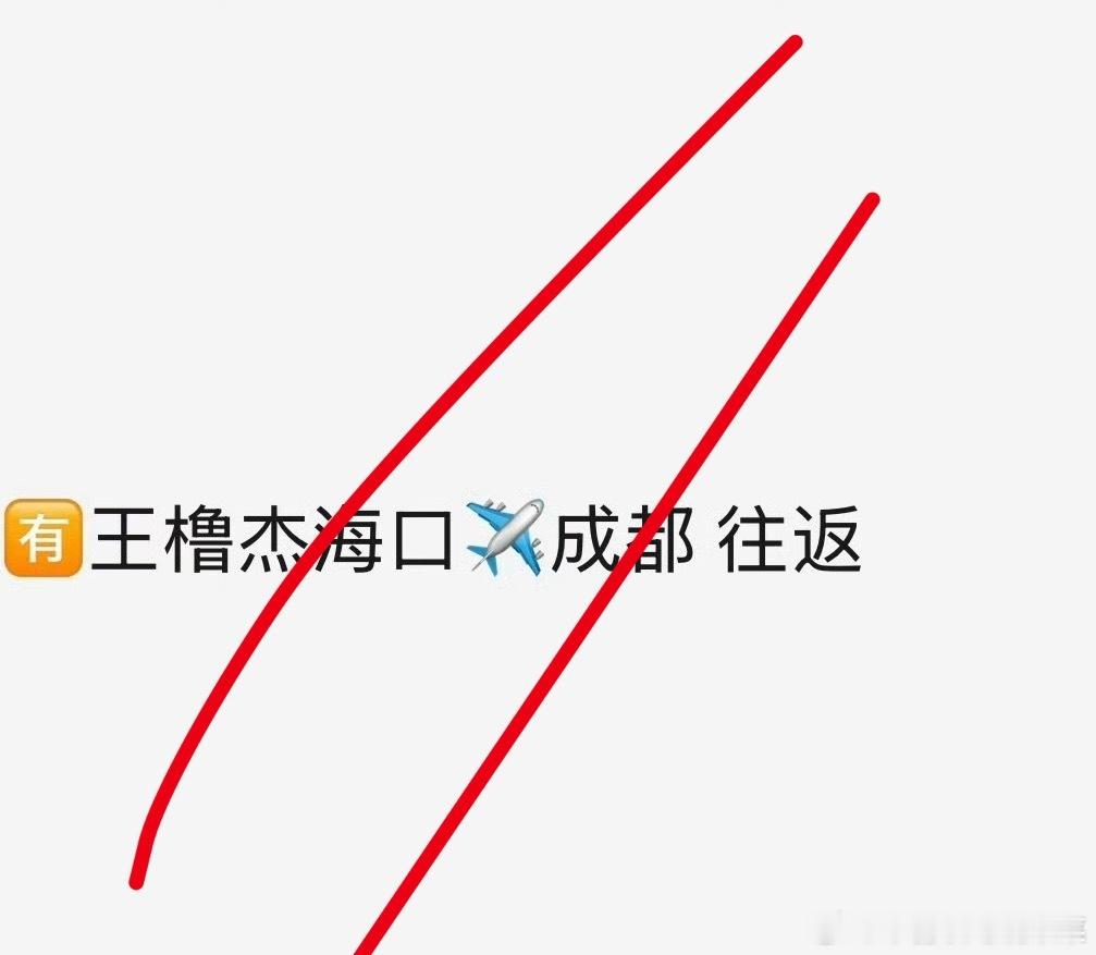 tg 王橹杰海口成都往返 要回家过年吗？ 