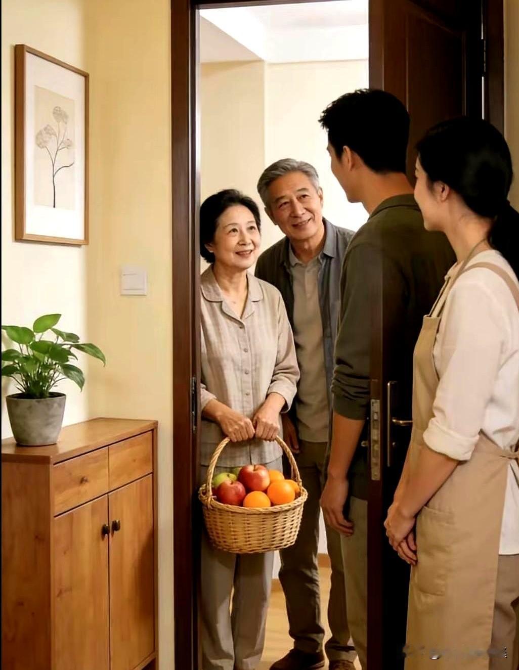 有个老哥跟我喝闷酒，说去趟儿子家，连换下的拖鞋放哪都得看媳妇眼色。
这话听着真扎