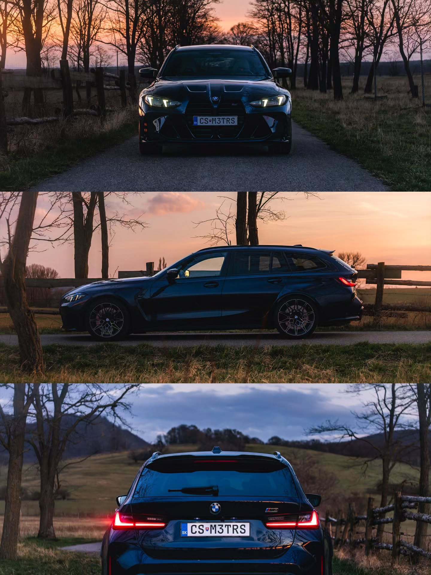 夕阳下的M3 Touringbmwsky宝马m3旅行版汽车摄影