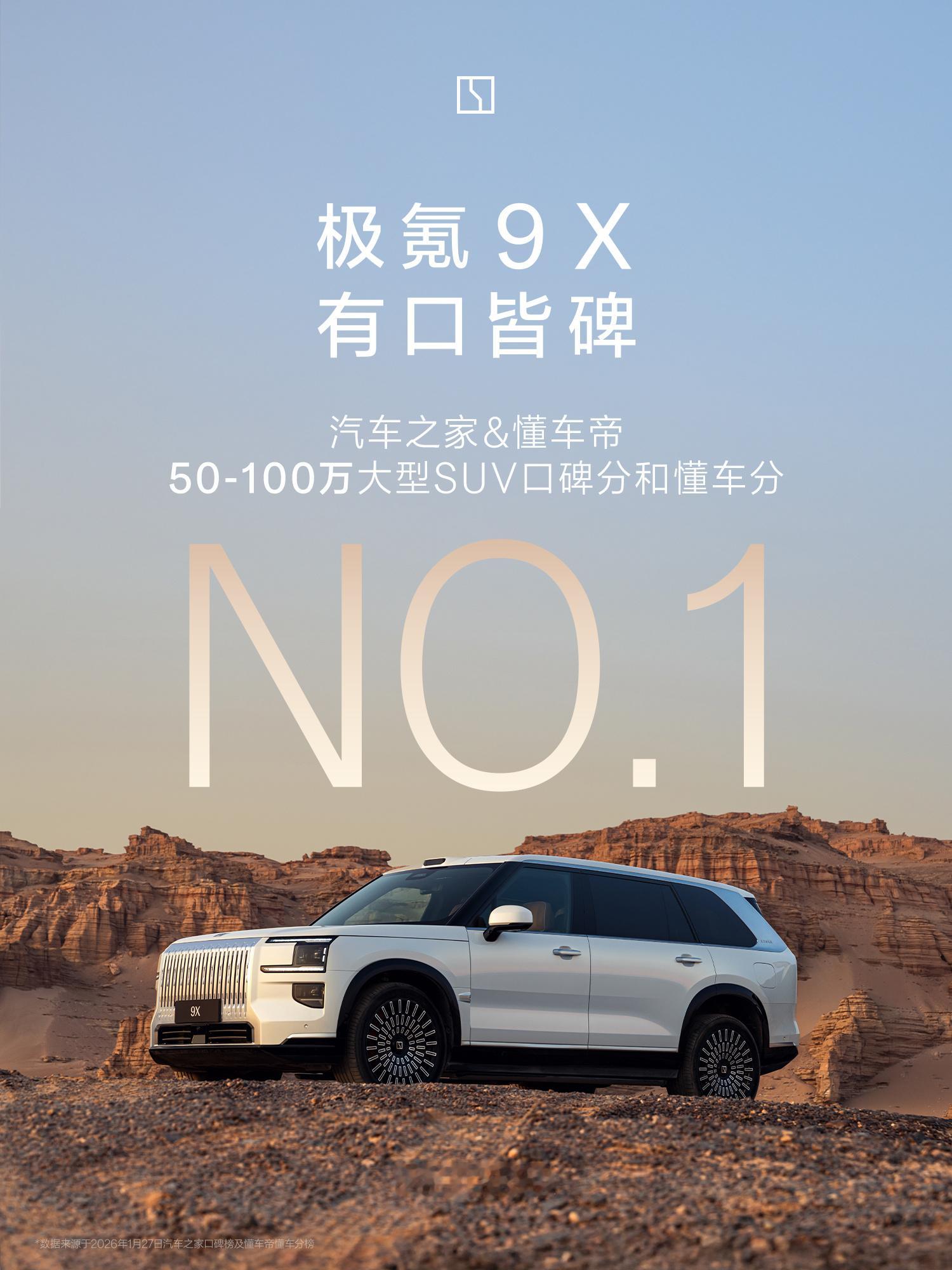 极氪9X已经连续三个月拿下杰兰路50万元以上SUV性价比榜首。这台车已经可以说是