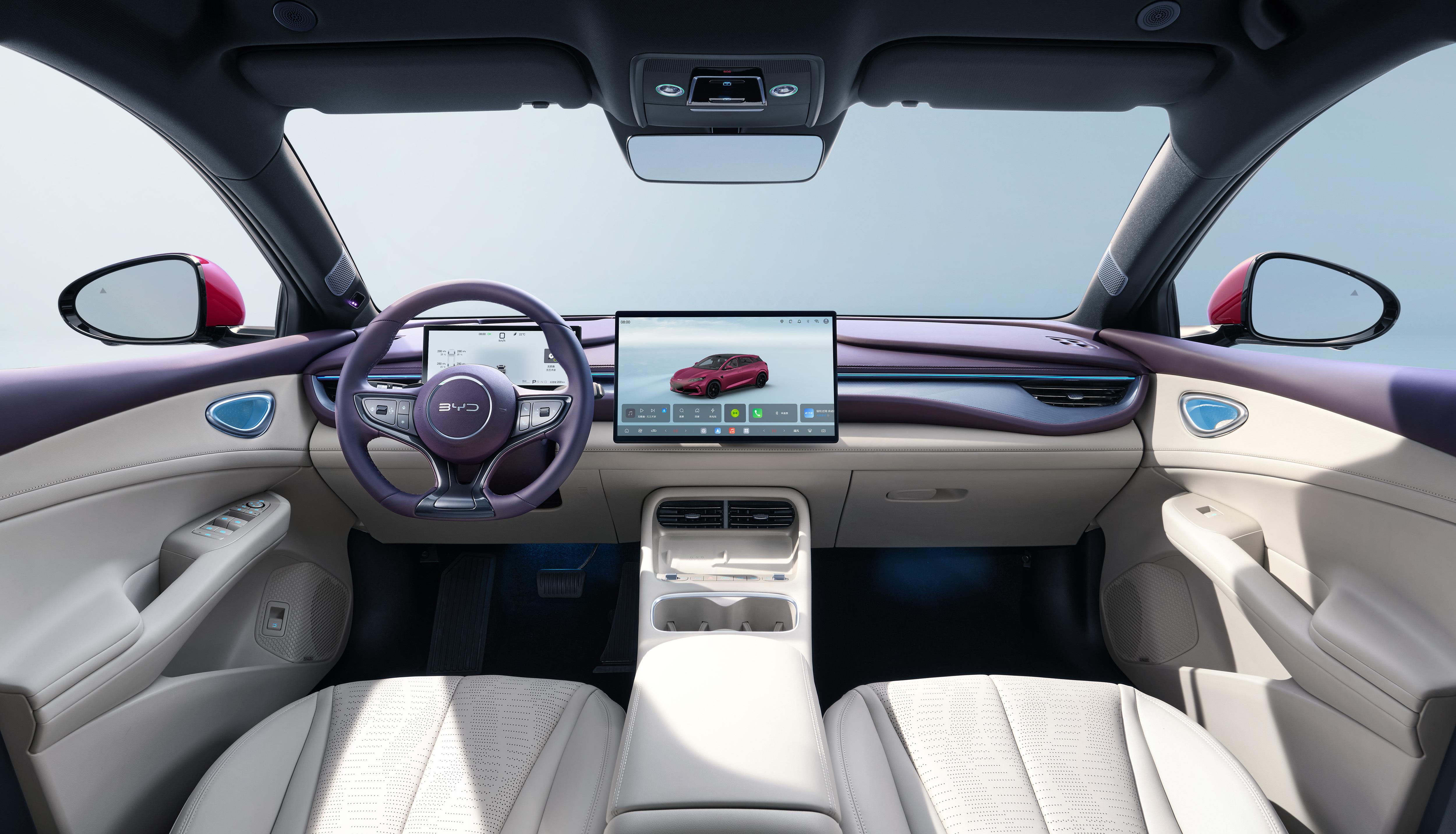 2026款比亚迪海豹06GT的内饰清爽了好多，整个比亚迪集团所有品牌的设计都在往