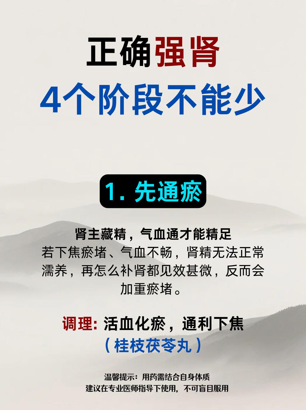 正确强腎，四个阶段不能少