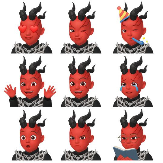 失眠……做个emoji九宫格