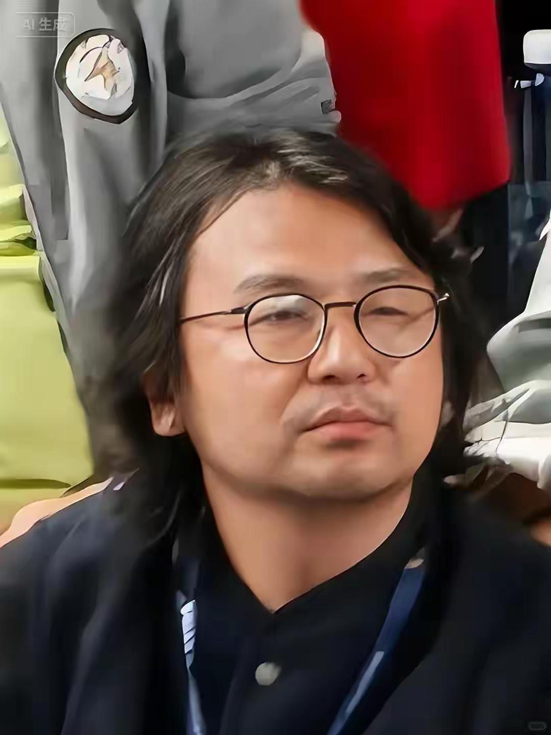 这位的形象最近比较引人关注
和原来给人的差距有点大。
现在是一头长发，还戴着一副