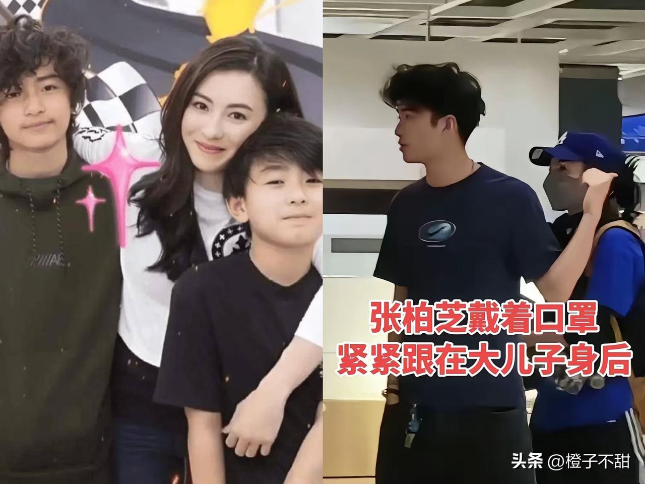 大家发现没，最近张柏芝又火了。
不是因为她复出拍啥新戏。
而是她带出来的三个儿子