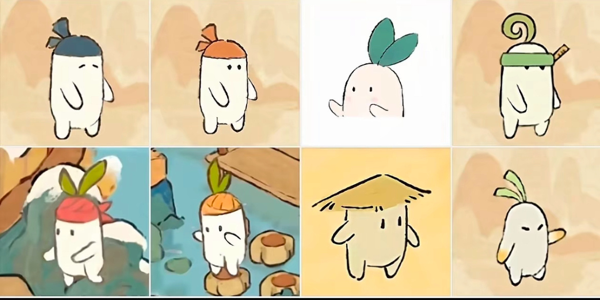 桃源深处有人家 我：蓝萝卜橙萝卜豆豆眼萝卜侠客萝卜红萝卜橙条萝卜草帽萝卜见手卜