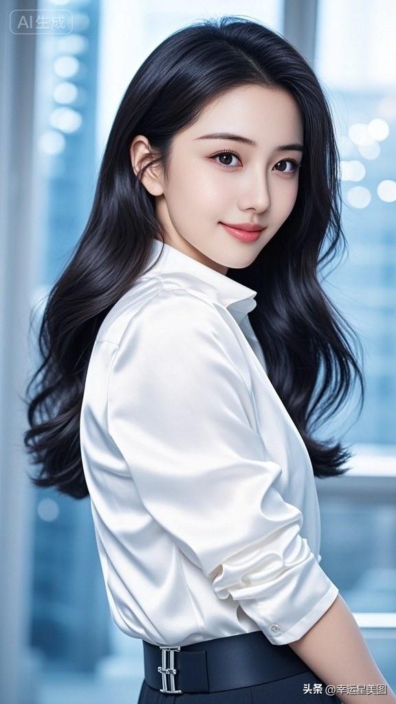 冰天雪地里的甜美少女，清新脱俗的笑容