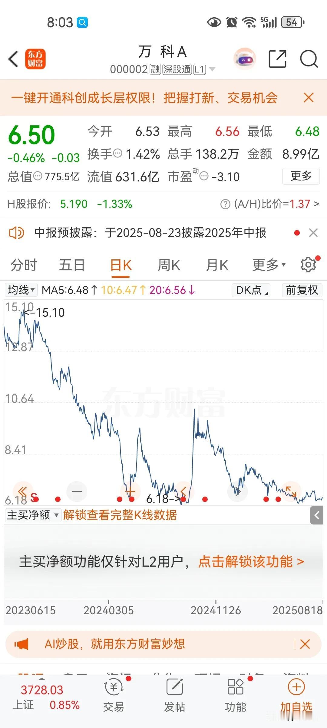 股市连续暴涨，而房地产股票都纹丝不动，房价还在高位阴跌之中，房地产股票在长沙筑底