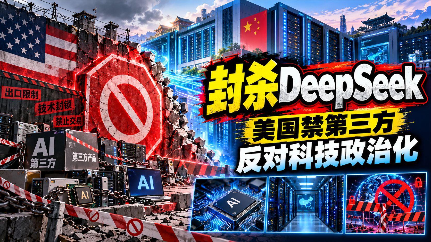 连第三方产品都禁！美国封杀DeepSeek，中方：反对科技政治化！