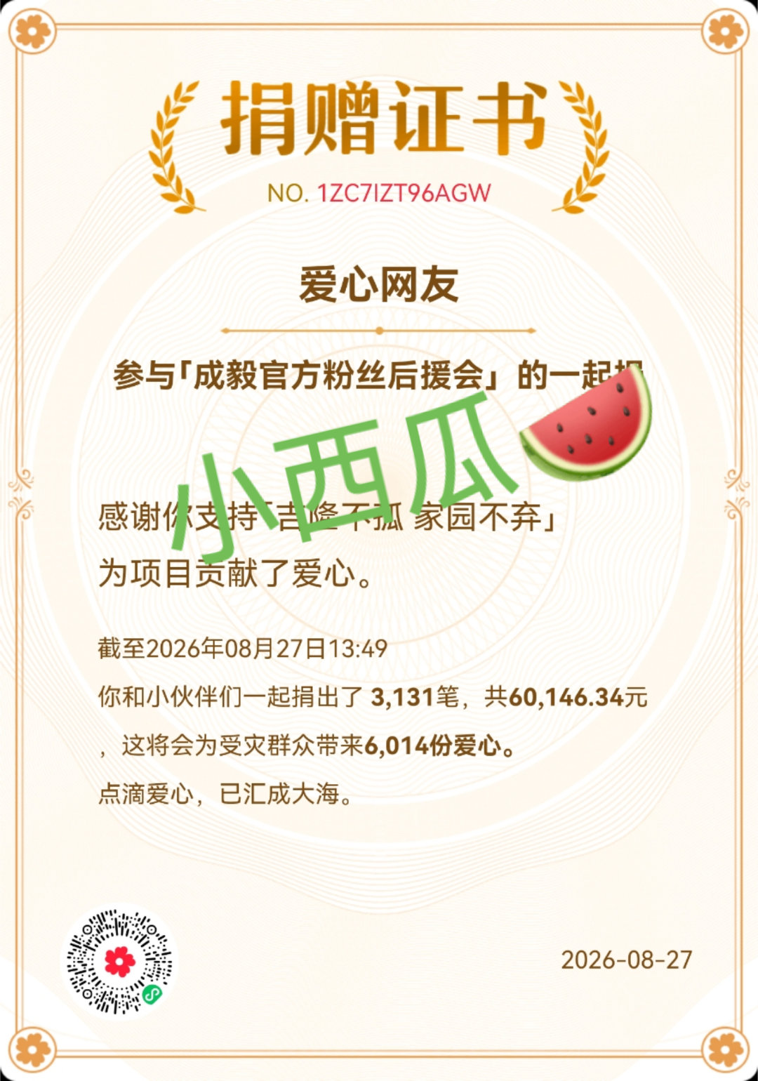 成毅粉丝，惟愿灾区早日度过难关[祈祷][祈祷]希望风雨早日消散，家园能够尽快重建