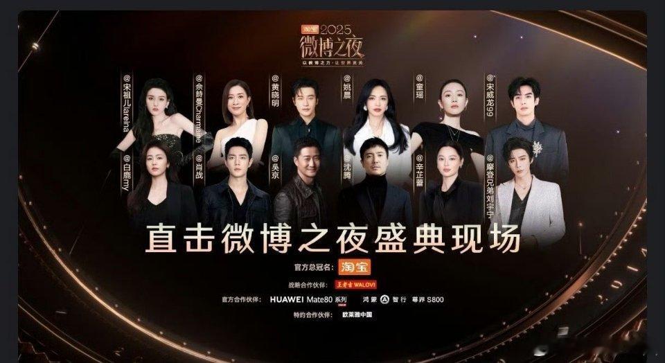 微博之夜 直播预约封面🈶，第一眼看到谁？ 
