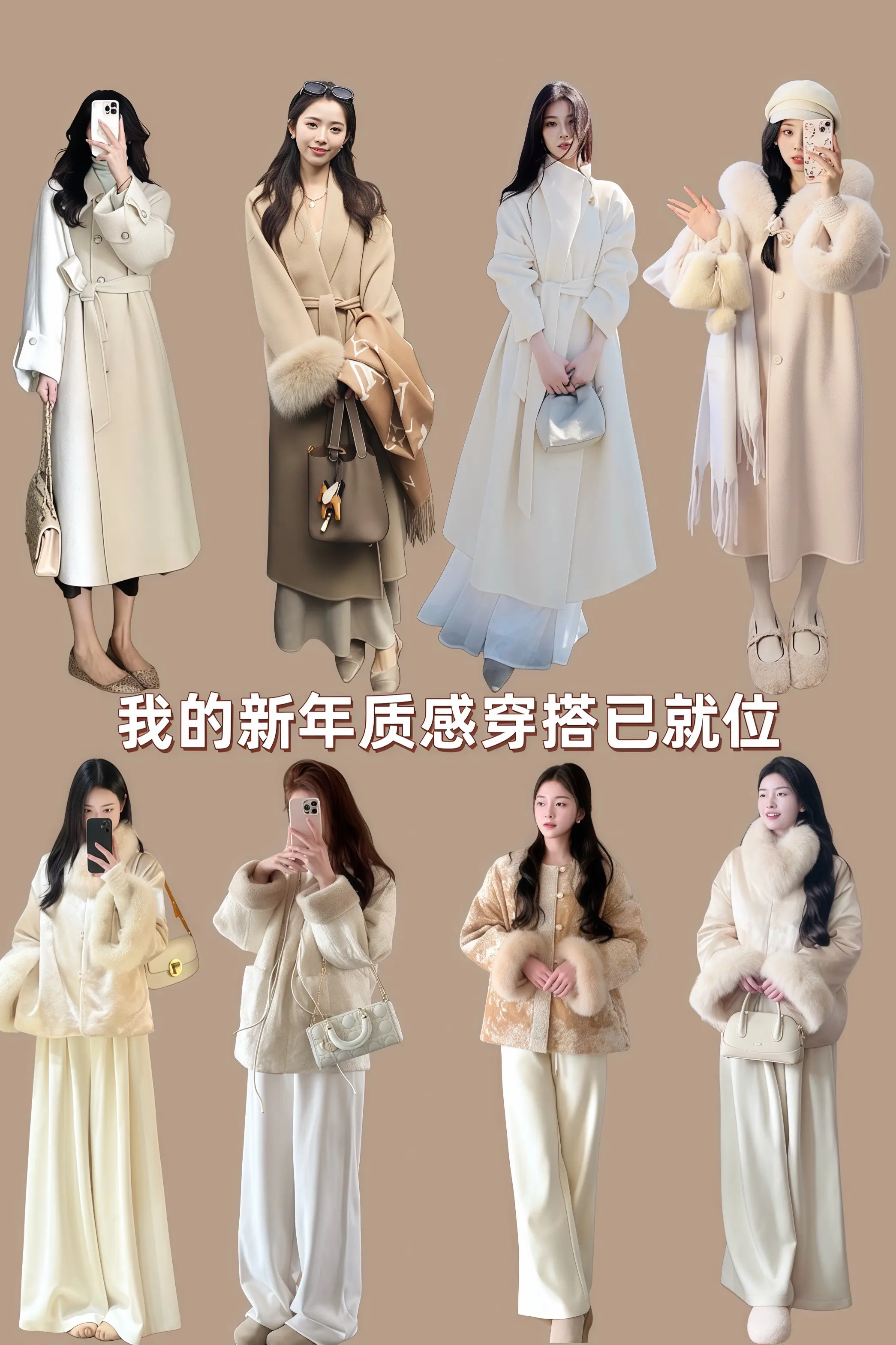 我的新年质感穿搭已就位 毛毛外套新中式外套